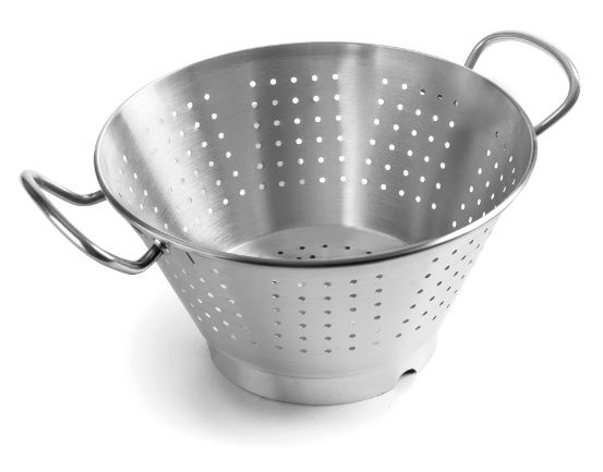 ALGUIDAR PERFURADO 40CM INOX